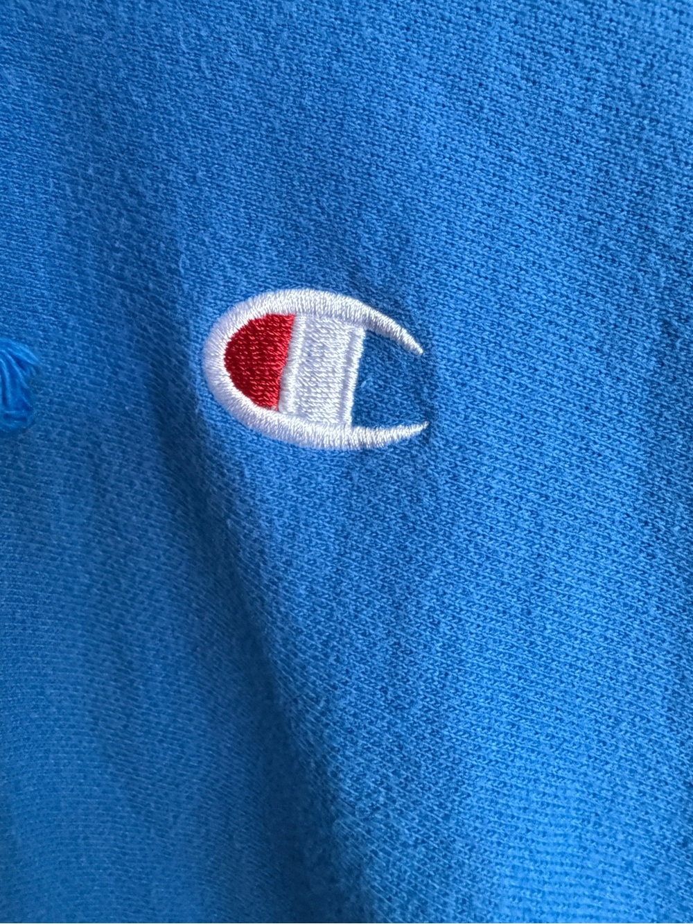Champion Men's Blue Reverse Weave Hoodie - Picture 3 of 6